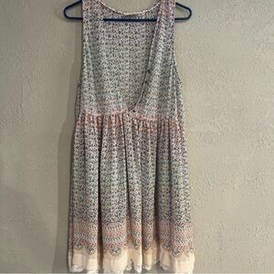 MAEVE Sz Large Floral Sleeveless Dress Mini/Knee Length *FLAW* NO Slip